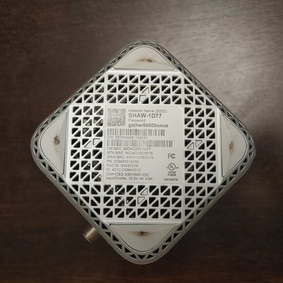 GOOD CONDITION Xfinity XB7-CM Shaw Wireless Router Tested Working White - Picture 3 of 5